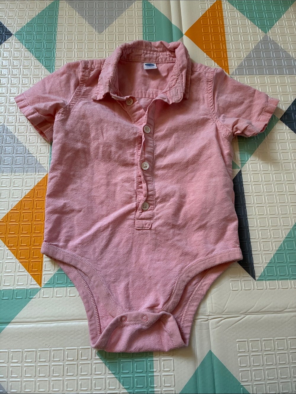 20/25$ 🧸 Classic Pink Polo One-Piece Bodysuit for Kids